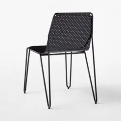 Loch Black Metal Outdoor Dining Chair Set Of 4 -Home Series Shop LochBlkMtlDiningChair3QBSSS22