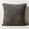 Lox Black Linen Throw Pillow 23"