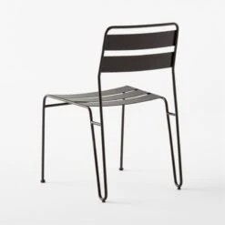 Luther Black Metal Outdoor Dining Chair -Home Series Shop LutherBlkDiningChair3QBSSS23