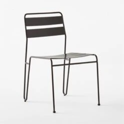 Luther Black Metal Outdoor Dining Chair -Home Series Shop LutherBlkDiningChair3QSSS23