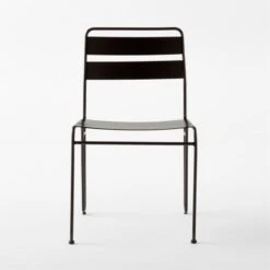 Luther Black Metal Outdoor Dining Chair -Home Series Shop LutherBlkDiningChairSOSSS23