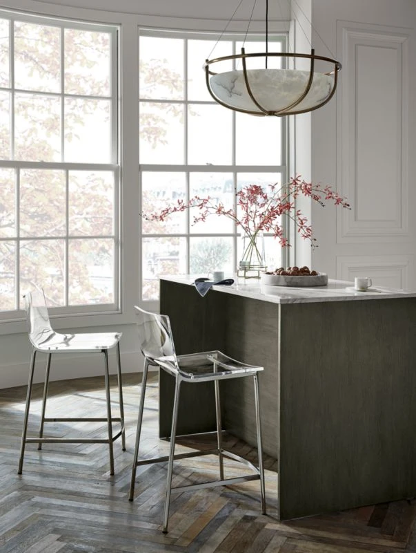 Chiaro Clear Counter Stool Nickel Set Of 2 11 Chiaro Clear Counter Stool Nickel Set Of 2 - Image 9