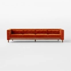 Marconi 4-Seater Tufted Rust Velvet Sofa -Home Series Shop Marconi4StrCpVltTftdSofaSOSSF22
