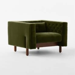 Marconi Tufted Green Velvet Accent Chair -Home Series Shop MarconiTfdGrnVlvtActChr3QSSF23