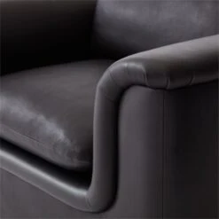 Mardones Black Leather Lounge Chair -Home Series Shop MardonesBlackLthrChairAVSSF23