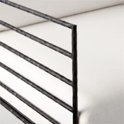 Marteau Black Iron Outdoor Lounge Chair With White Sunbrella® Cushions -Home Series Shop MarteauLoungeChairAVSSS23