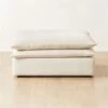 Mattea Neutral Performance Fabric Ottoman 2 Mattea Neutral Performance Fabric Ottoman -Home Series Shop MatteaNatOttomanSHS23