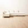 Metric 3-Piece L-Shaped White Boucle Sectional Sofa With Right Half-Back -Home Series Shop Metric3pcWhtBclRAHBSectSHF22