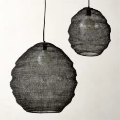 Mirage Chainmail Black Pendant Light 13" -Home Series Shop MirageChnmlBlkPndntsGrpFHF22