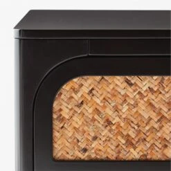 Miri 4-Drawer Black Cane Dresser -Home Series Shop MiriLowDresserAVSSF21