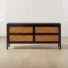 Miri 4-Drawer Black Cane Dresser