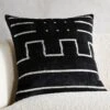 Lines Turkish Black Silk Throw Pillow With Feather-Down Insert 20" -Home Series Shop ModernLnTkSkPlwCv20X20inSHF21