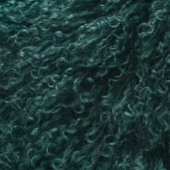 Teal Mongolian Sheepskin Fur Throw Pillow With Down-Alternative Insert 16" -Home Series Shop MongolianPillow16X16TealAV2F20