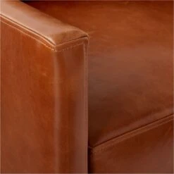 Monsef Brown Leather Swivel Chair -Home Series Shop MonsefBrnLthrSwivelChairAVSSF23