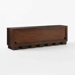 Moti Brown And White Mango Wood Media Console -Home Series Shop MotiMediaCredenza3QBSSS23