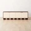 Moti Brown And White Mango Wood Media Console -Home Series Shop MotiMediaCredenzaSHS23