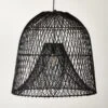 Nassa Woven Black Bamboo Pendant Light -Home Series Shop NassaBlkBasketPndntLightSHF23