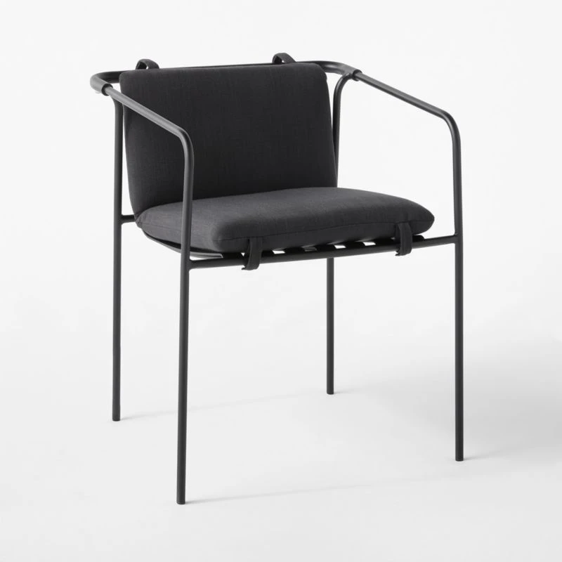 Navene Black Outdoor Dining Armchair 7 Navene Black Outdoor Dining Armchair - Image 5
