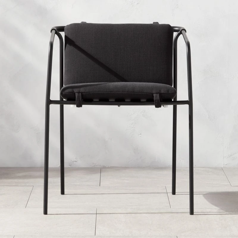 Navene Black Outdoor Dining Armchair 3 Navene Black Outdoor Dining Armchair