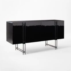 Nero Black Marble Credenza -Home Series Shop NeroHiGlossMdCredenza3QSSF22