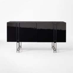 Nero Black Marble Credenza -Home Series Shop NeroHiGlossMdCredenzaSOSSF22