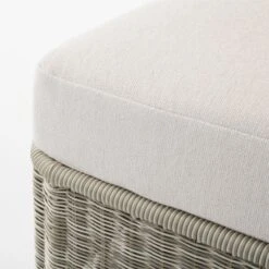 Nino Ivory Rattan Outdoor Sofa With Ivory Boucle Sunbrella® Cushions -Home Series Shop NinoSofaAVSSS23