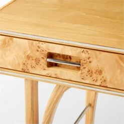 Noemie 3-Drawer Burl Wood Office Desk -Home Series Shop NoemieBurlDeskAVSSS23