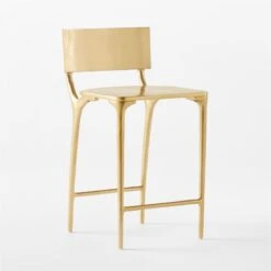 Oro Gold Metal Outdoor Counter Stool -Home Series Shop OroGoldCounterStool3QSSS23