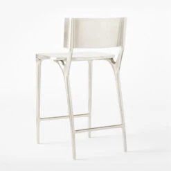 Oro Polished Silver Counter Stool -Home Series Shop OroPlshdSlvrCounterStool3QBSSS22 2