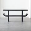 Pagoda Black Acacia Wood Console Table
