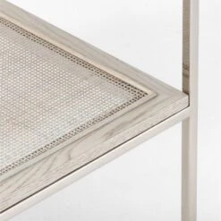 Connoisseur 2-Drawer White Oak Wood Nightstand With Marble Top Model 8714 -Home Series Shop PaulMccobb8714WWCnNtstdAV2SSS22