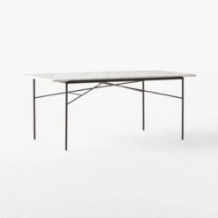 Pavilion Black Metal Outdoor Dining Table With Marble Top Model 6141 -Home Series Shop Pavilion6141BkDnTbWMbTp3QSSS23