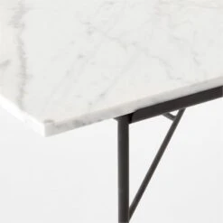 Pavilion Black Metal Outdoor Dining Table With Marble Top Model 6141 -Home Series Shop Pavilion6141BkDnTbWMbTpAVSSS23