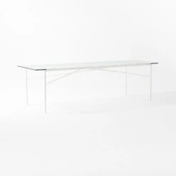 Pavilion Large Ivory Metal Outdoor Patio Dining Table With Glass Top Model 6142 -Home Series Shop Pavilion6142IvDnTbWGlsTp3QSSS22