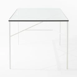 Pavilion Large Ivory Metal Outdoor Patio Dining Table With Glass Top Model 6142 -Home Series Shop Pavilion6142IvDnTbWGlsTpSDSSS22