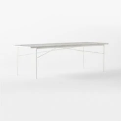 Pavilion Ivory Metal Outdoor Dining Table With Marble Top Large Model 6142 -Home Series Shop Pavilion6142LIvDnTbWMbTp3QSSS23