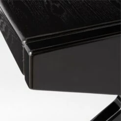 Perno 2-Drawer High-Gloss Black Oak Wood Desk -Home Series Shop PernoDeskAVSSS23