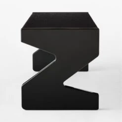 Perno 2-Drawer High-Gloss Black Oak Wood Desk -Home Series Shop PernoDeskSDSSS23