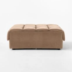 Pezzo Toffee Brown Velvet Ottoman -Home Series Shop PezzoBgVlvtOttomanSDSSS23