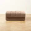 Pezzo Toffee Brown Velvet Ottoman