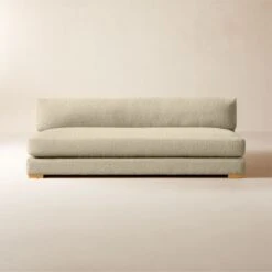 Piazza Camel Brown Boucle Sofa With White Oak Legs