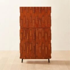 Piera Mahogany Wood Bar Cabinet