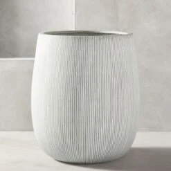 Pod Grey Cement Indoor/Outdoor Planter XXL Set Of 2