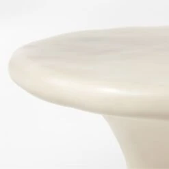 Pompeo Round Ivory Cast Resin Outdoor Coffee Table Large -Home Series Shop PompeoResinTableLrgAVSSS23