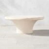Pompeo Round Ivory Cast Resin Outdoor Coffee Table Large -Home Series Shop PompeoResinTableLrgSHS23