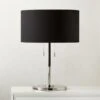 Prix Leather And Polished Nickel Table Lamp -Home Series Shop PrixBlkLthrTableLampSHS23