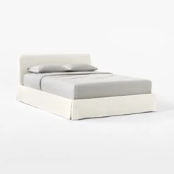 Pullover Slipcover Queen Sateen Queen Bed -Home Series Shop PulloverPleatSateenQBed3QSSS21