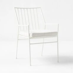 Pavilion Ivory Outdoor Dining Armchair With Ivory Sunbrella Cushion Model 6470 -Home Series Shop PvlnIvDngChrWIvyChM64703QSSS22