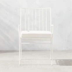 Pavilion Ivory Outdoor Dining Armchair With Ivory Sunbrella ® Cushion Model 6470 Set Of 4