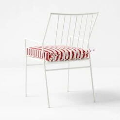 Pavilion Ivory Outdoor Dining Armchair With Striped Sunbrella ® Cushion Model 6470 Set Of 2 16 Pavilion Ivory Outdoor Dining Armchair With Striped Sunbrella ® Cushion Model 6470 Set Of 2 -Home Series Shop PvlnIvDngChrWStdChM64703QBSSS22